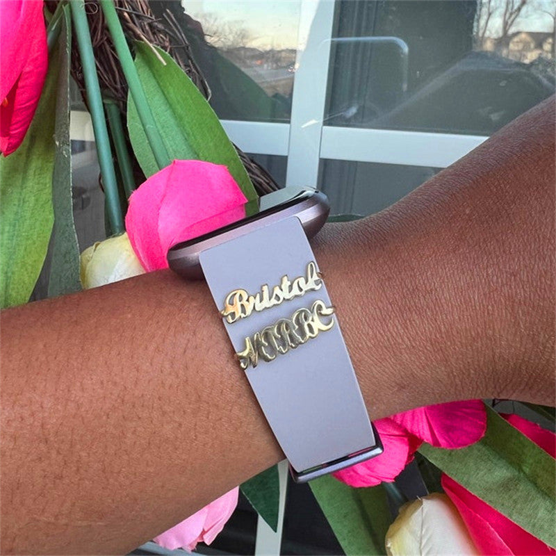 Stainless Steel Name Nameplate Creative Personalized Watch Band Custom English Letters Ornament Stainless Steel Name Nameplate Creative Personalized Watch Band Custom English Letters Ornament